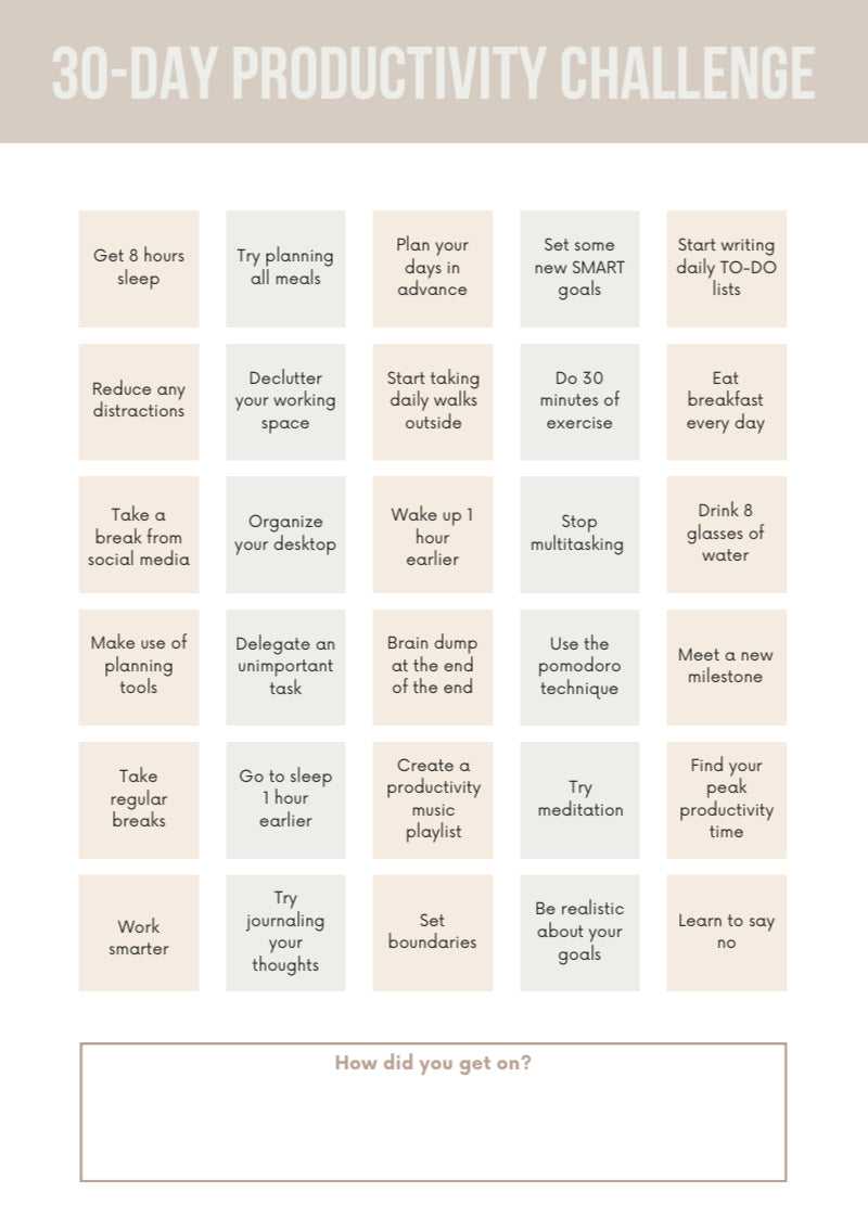 All In One Productivity Workbook